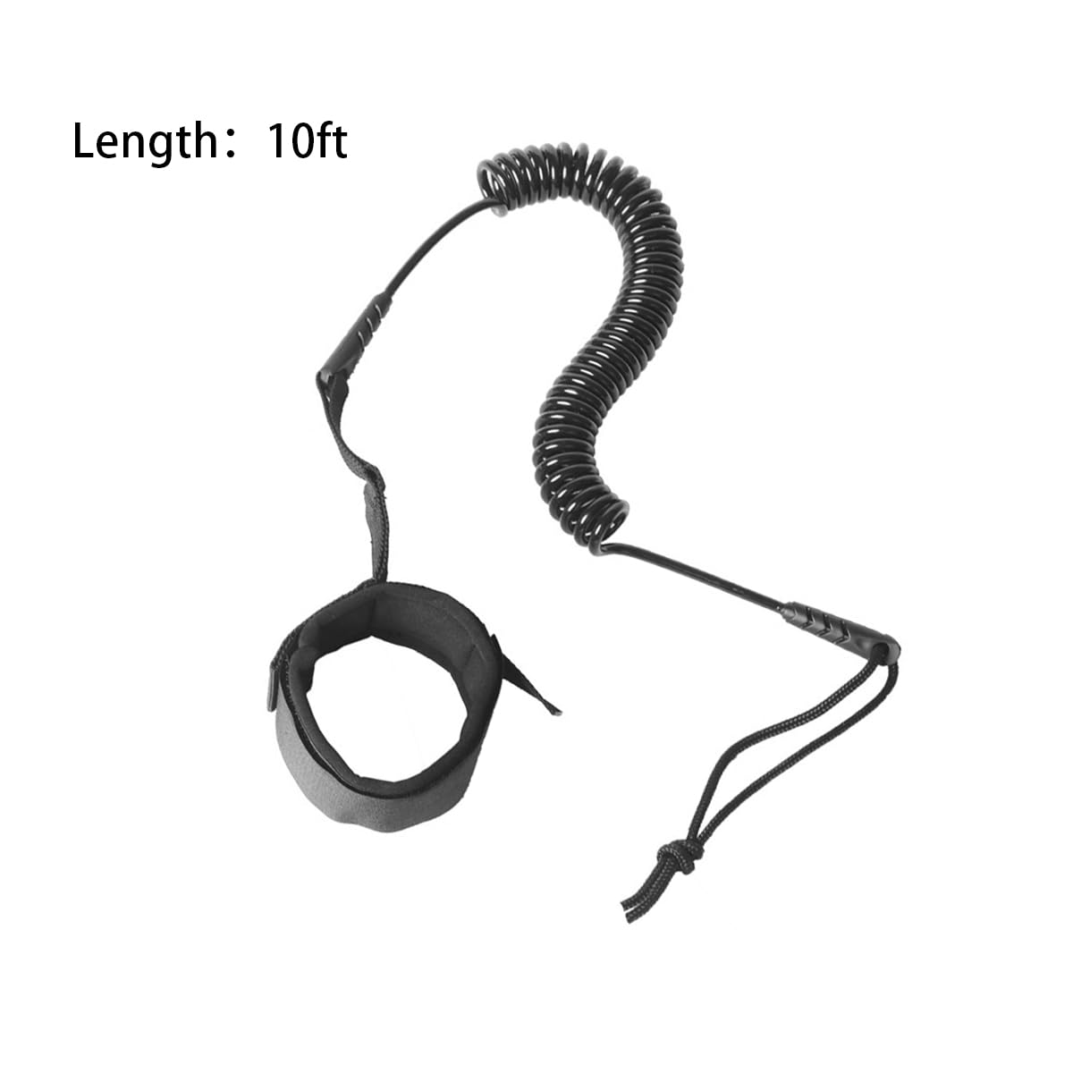 Surf-Leash Padboard Knöchelriemen Manschette Kordel Verstellbare Spiralleine Surfboard Knöchel Surffeder Bein Fußseil für Wassersport Surfbrett Schwarz