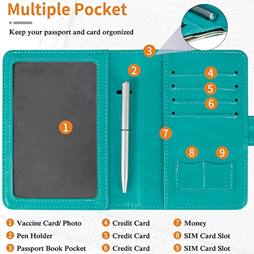 TIGARI Passport Holder Wallet, Travel Essentials Passport and Vaccine Card Holder Combo, Leather Travel Wallet Rfid… - Image 4