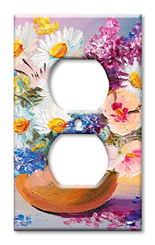 Art Plates - Electrical Outlet Cover Decorative Metal Wall Plate ...