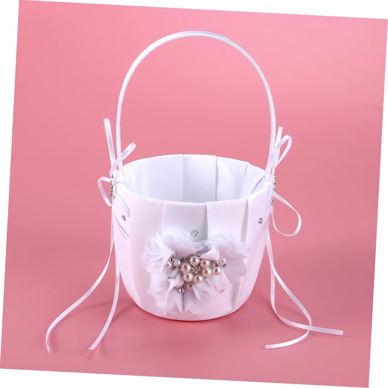 Flower Basket Notebook Pen Holder Wedding Ring Pillow Boho Style Set for Bride Ideal Pillow