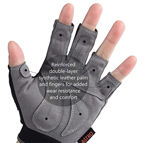 Bassdash Astro Fishing Gloves Fingerless Heavy-Duty Sure Grip Men’s Women’s Gloves for Game Cycling Kayaking Paddling Sailing MTB - Image 4