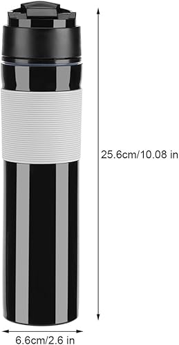 Miniatura 3 de Botella de prensa de café portátil, taza de prensa de café de plástico, botella de té y cafetera, ideal para viajeros, campamentos, exteriores y