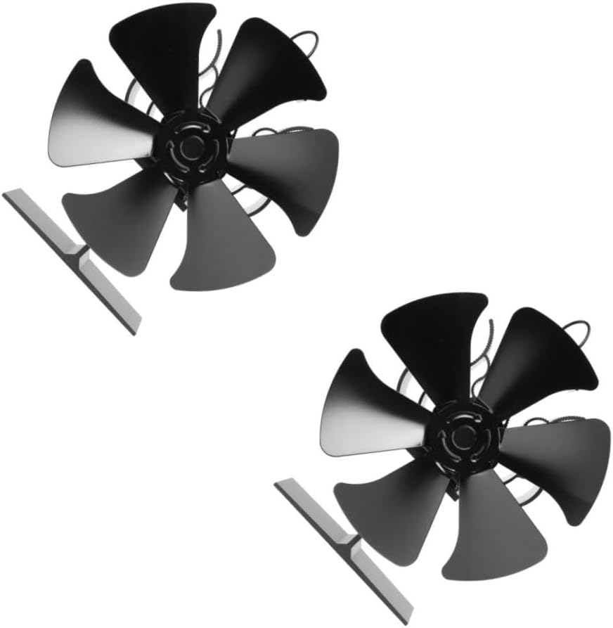 PRETYZOOM Stove Burner Fan Blades Heat Powered Log Burner Fan for Enhanced Warm Air Circulation Efficient Burning for Fireplace Comfort