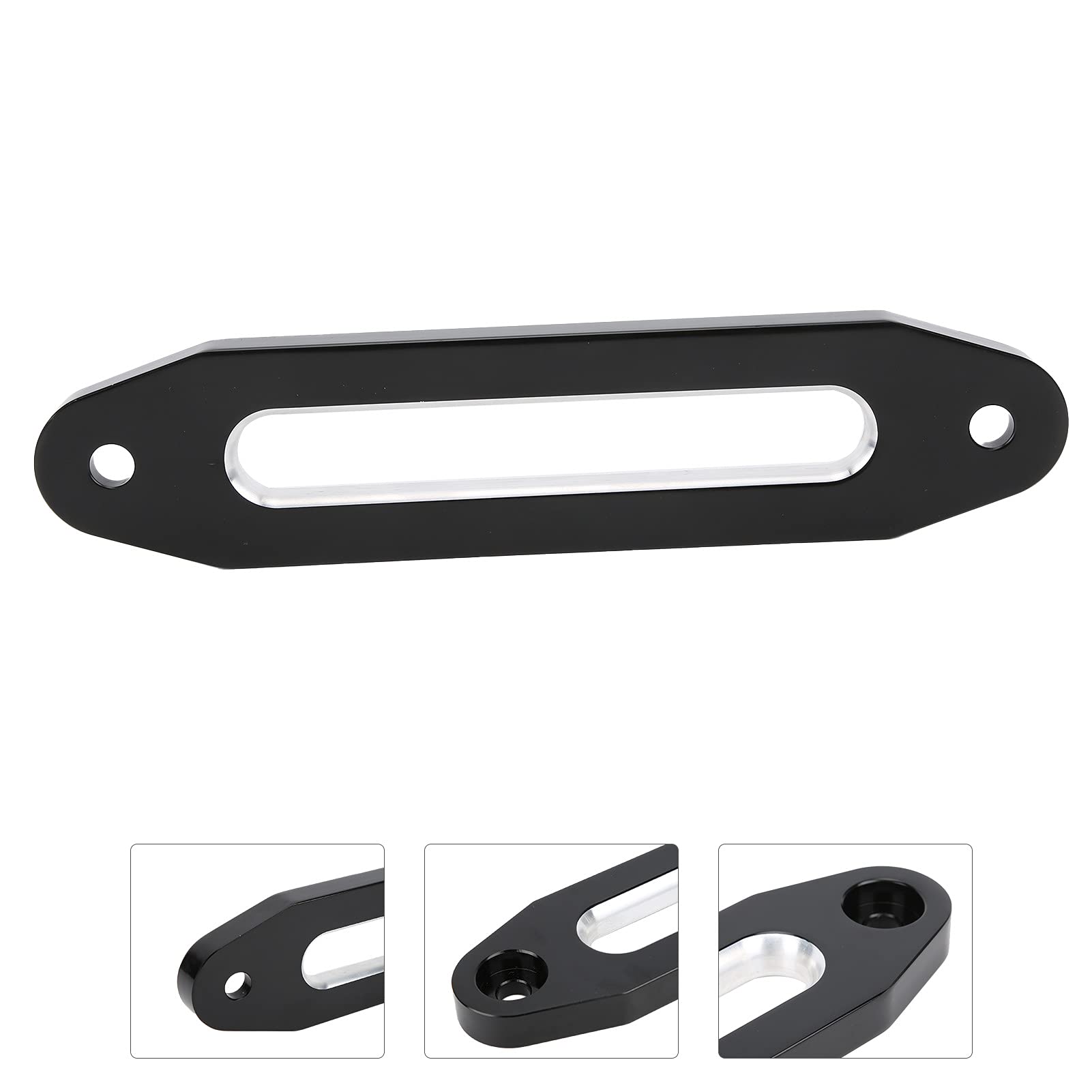 Hawse Fairlead, 10in / 25.4cm Charger 8000 à 15000 Lbs Livres Bloc de Corde de Port de Guide Câble de Treuil Remplacement Automobile, Bloqueur de Corde, Treuil de Véhicule Tout Terrain (Noir)