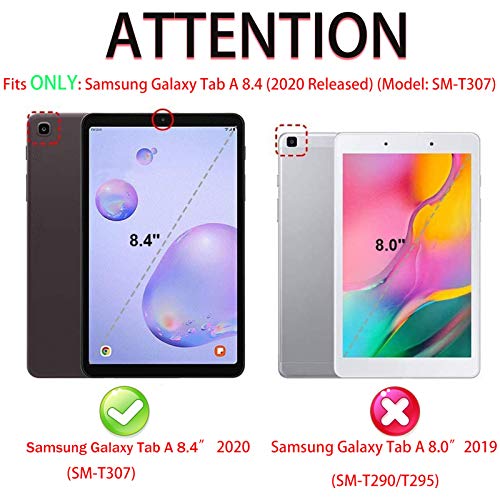 Samsung Galaxy Tab A 8.4 2020 Case, Hybrid Shockproof Rugged Drop Protection Cover Built With Kickstand For Galaxy Tab A 8.4 Inch 2020 Sm-T307 (Black) #TOP1