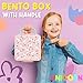 Fimibuke Bento Lunch Box for Kids, Leak Proof Toddler Bento Box with 4 Compartments BPA Free Dishwasher Safe Lunch Container with Utensils, Ideal Portion Sizes for Ages 3-12 Girls Boys for School
