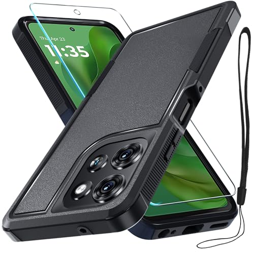 RMOCR for Moto G Power 5G 2025 Case,Full Body Heavy Duty Cover,Black Matte