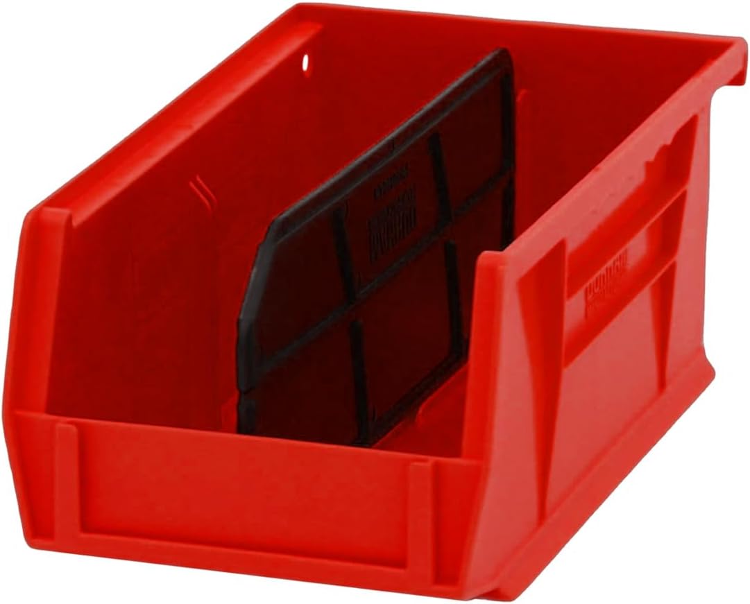 Durham PB30220-17-PKG Plastic, Hook-On-Bin, 4 X 7 X 3, Red, PKG OF 24