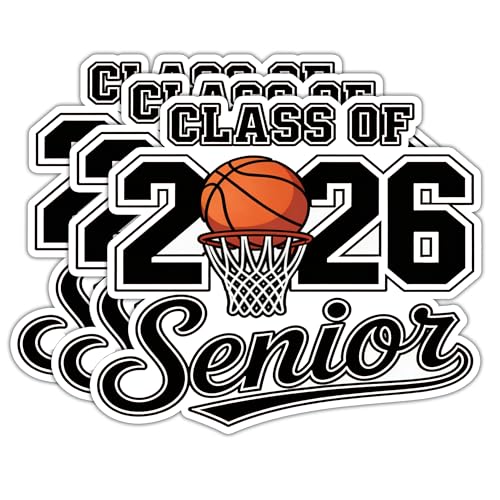 Class of 2026 Senior Basketball Vinyl Decals (3 Pack)