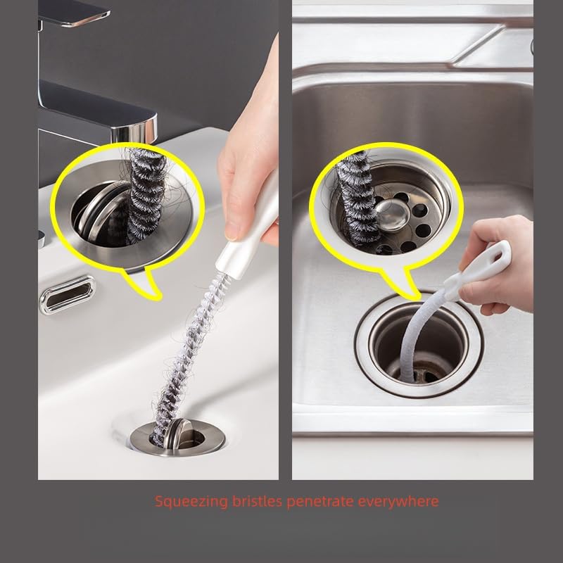 Destapacaños flexible para fregadero y baño, con núcleo metálico y diseño plegable, 2 piezas de 25,6 pulgadas miniatura 2