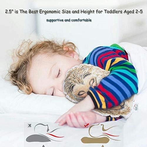 Aisawate Toddler Pillow with Pillowcase - Soft Organic Cotton Baby Pillows for Sleeping - 13X18 Small Kids Pillow - Infant Pillow for Travel, School, Nap - White Pillows - Machine Wash
