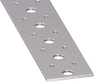 CQFD - Placa perforada galvanizada, 40 x 2 mm, 1 m