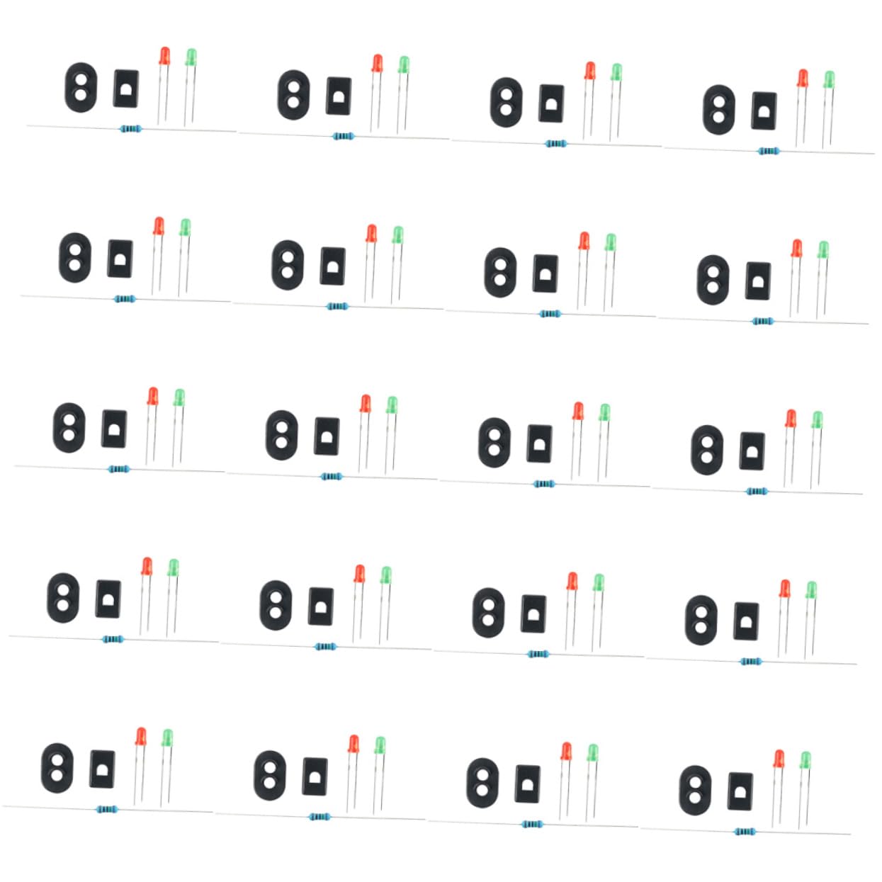 IWOWHERO Mini House Supply 2 Sets of Road Light Model Creative Mini Traffic Light Props for Sand Table Small Gardens