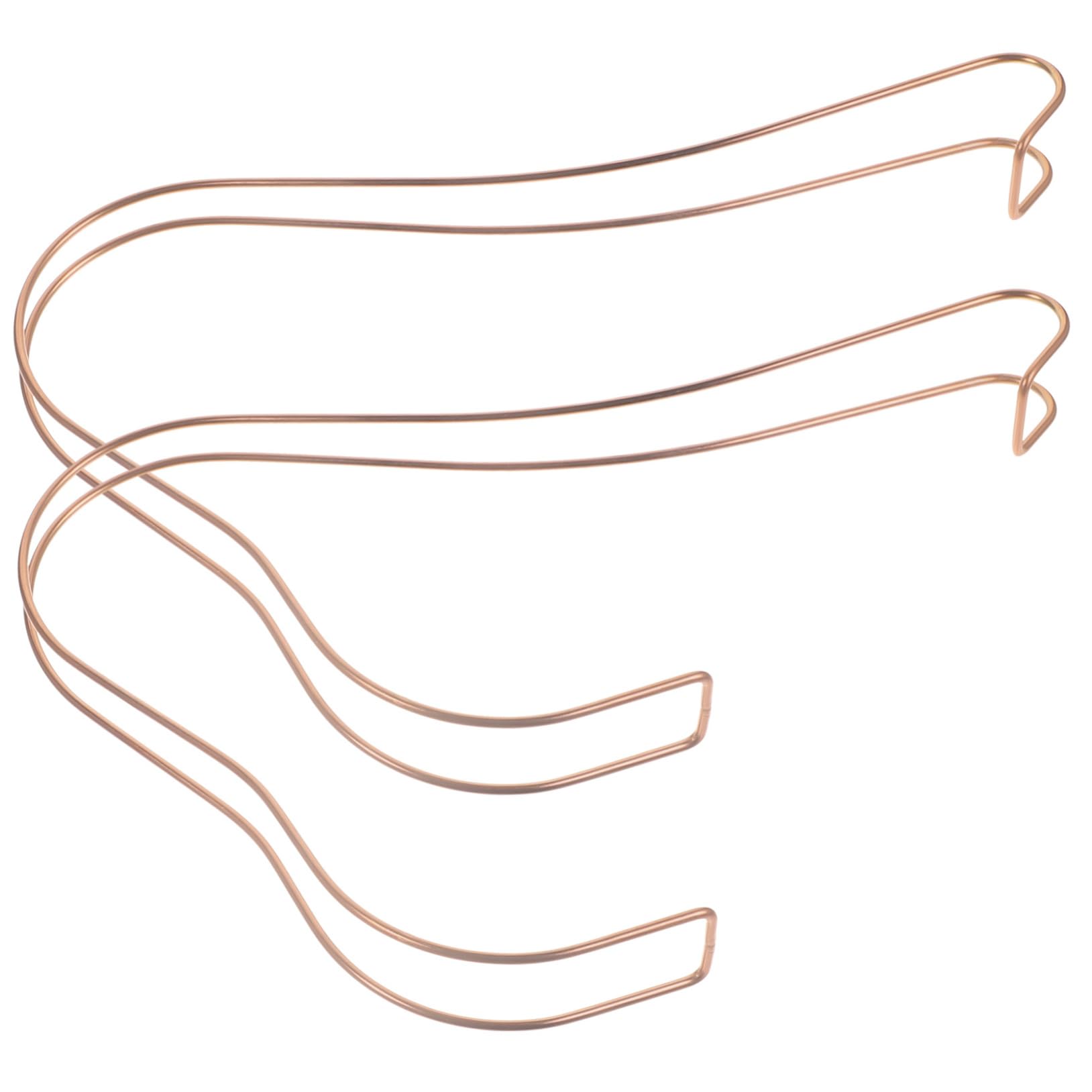 OSOLADY 2PCS Metal Elastic Shoe Display Stand for High Heel Shoes Rose Gold for Home Mall Store Use