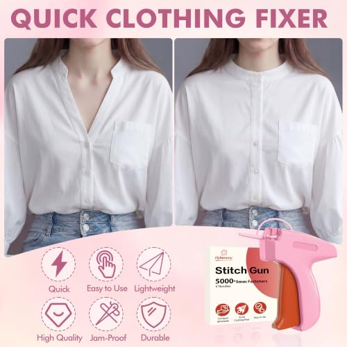 Image of Stitch Gun for Clothes, Tagging Gun, Quick Clothing Fixer, Gerbera