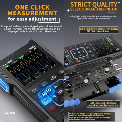 Oscilloscope numérique handheld 2C53T 50MHz avec multimètre et générateur