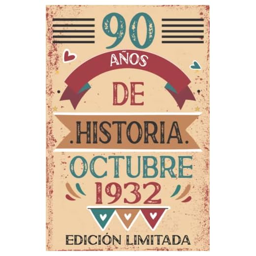 90 Años De Historia Octubre 1932: Libro de visitas, cuaderno, 110 páginas de felicitaciones, idea de regalo, regalo Para la esposa, novia, mujer, La madre