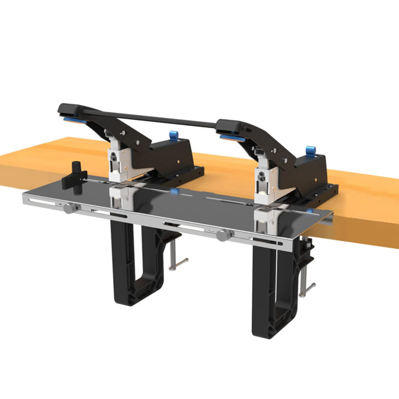 Schwerlast-Sattelhefter, manueller Flachhefter, Doppelkopf, verstellbare Ränder, 50 Seiten Kapazität, Desktop-Buchbindemaschine für Büro, Fabrik, Zuhause