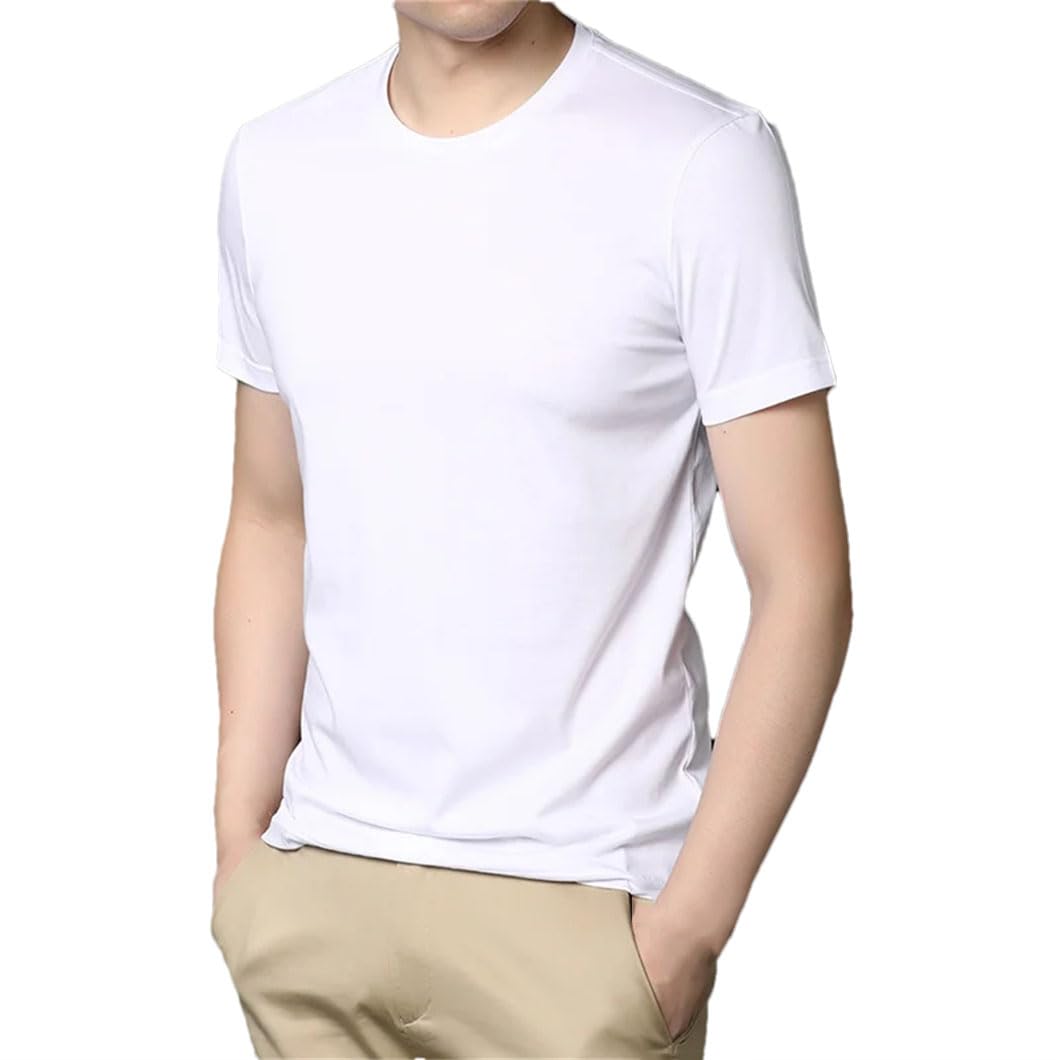 T-shirty dla mężczyzn bawełniane męskie koszulki topy jednolity kolor krótki rękaw męskie koszulki top