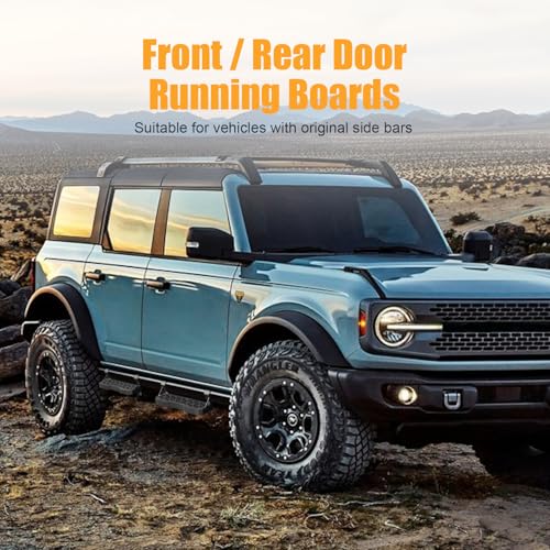 Estribos laterales para Ford Bronco 2021-2025 4 piezas miniatura 2
