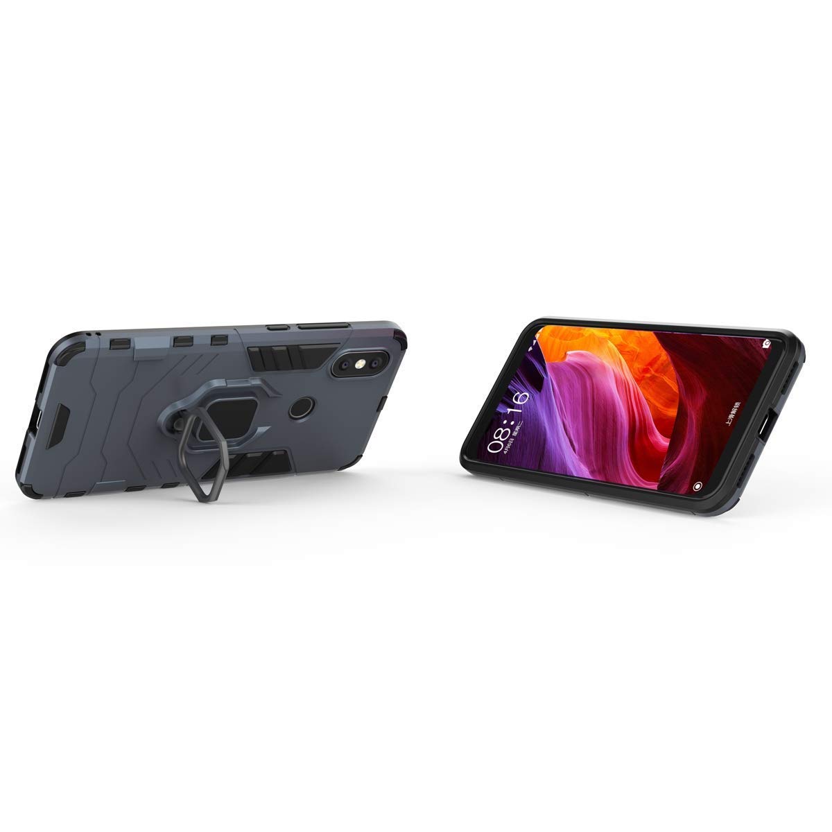 Custodia Per Xiaomi Mi A2/Mi 6X – Paraurti, Anello Cavalletto Rotante, Supporto Magnetico Auto - 5