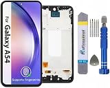 It'Go Display Full OLED per Samsung A54 5G A546 con impronte digitali LCD di ricambio touch screen con strumento nero con cornice di alta qualità