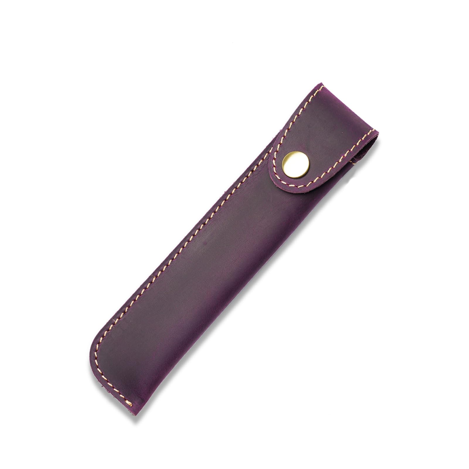 Kaizuca Leather Pen Case Holder, Protective Pen Case, Fountain Pen Holder Case, with Metal Button, Genuine Leather Handmade