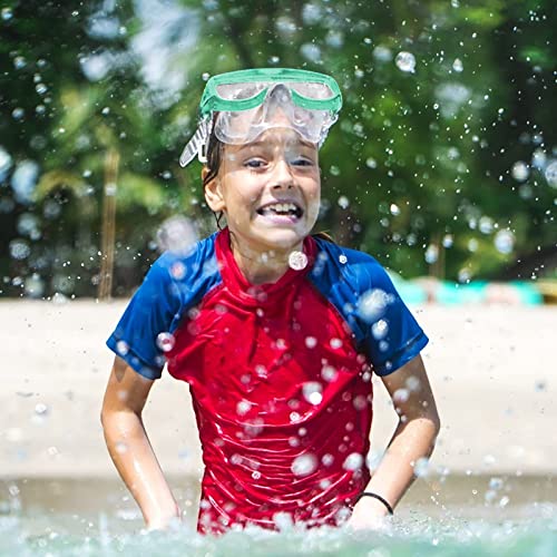Muuxiins Kids Swim Goggles With Nose Cover, 2023 Upgraded Snorkel Scuba Diving Swim Mask, Anti-Fog Tempered Glass, 180° Clear View Snorkeling Gear Swimming Goggles For Kids Girls Boys Youth 6-14 #TOP6