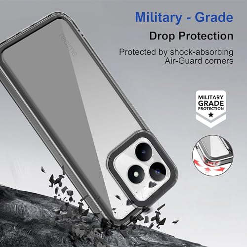 Image of Zapcase Back Case Cover for Realme C51 | Compatible for Realme C51 Back Cover | Case Cover with Camera Protection | (TPU + PC | Translucent Black)