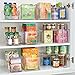 mDesign Plastic Food Storage Bin Organizer with 3 Compartments for Kitchen Cabinet, Pantry, Shelf, Drawer, Fridge, Freezer Organization - Holds Snack Bars - Ligne Collection - 2 Pack - Clear