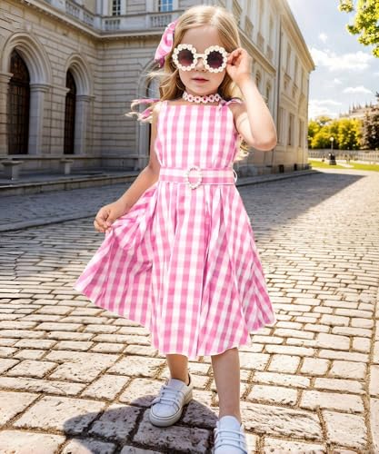 Disfraz rosa de vaquera para niñas 4-13 años miniatura 2