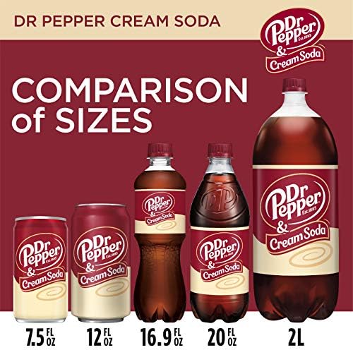 Dr Pepper Drink Can 355ml Pack , Cream Soda, 4260 Millilitre, (Pack of 12)