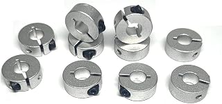 10PCS Shaft Collar Open Aluminum Alloy Lock Axle Collar Clamp Set Screw for 10mm Linear Rod Shaft Guide