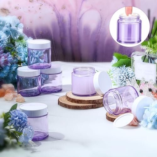 Image of Norme 24 Pcs 4 oz Glass Jars with Lids Cosmetic Jars, Light Purple