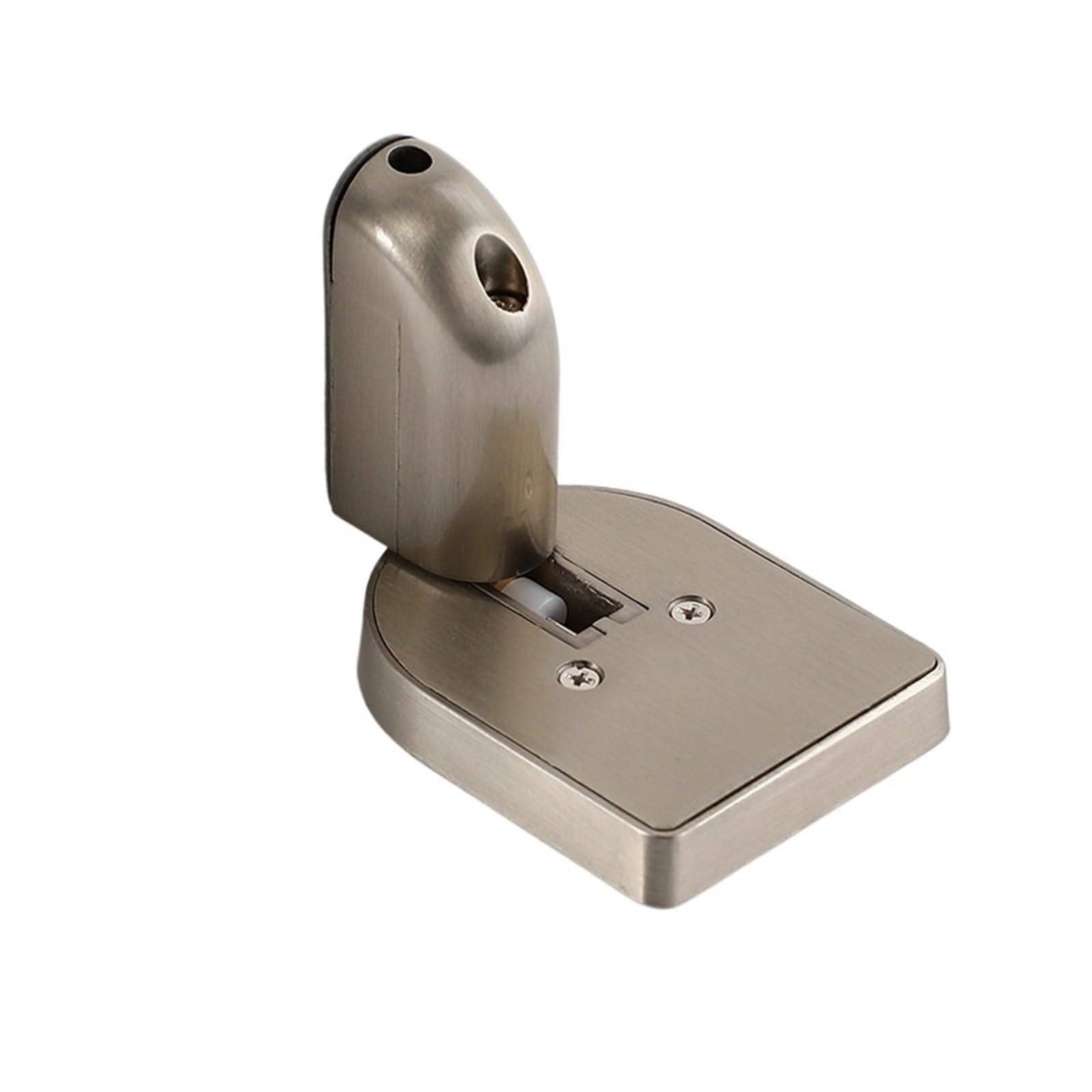 Door Stop Hydraulic Buffer Door Stopper Adjustable Zinc Alloy Nail-Free Holder Anti-Collision Stop Hardware(Silver)