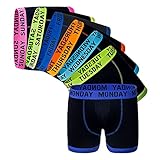 Boxershorts für Jungen, 7 Stück, bequeme Passform, Baumwolle, Lycra, Stretch, 7–13 Jahre, 7er-Pack Wochentage, 134