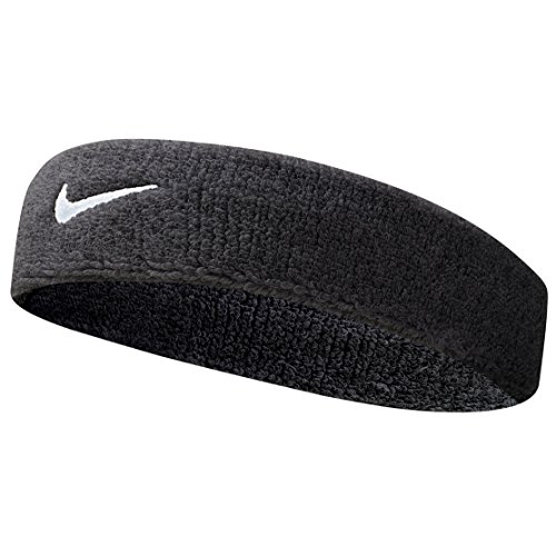 Foto von Nike Unisex Erwachsene Swoosh Headband/Stirnband, Schwarz (Black/White), Einheitsgröße
