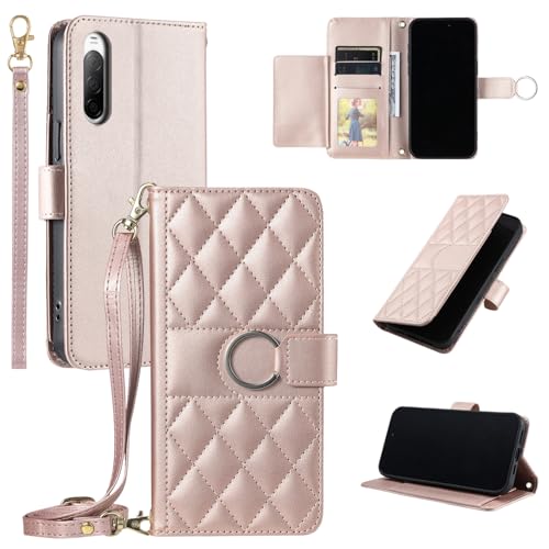 Vokpok Sony Xperia 10 IV �P�[�X �蒠�^ �G�N�X�y���A 10 IV ���z�^ �P�[�X ����PU���U�[ ������� Xperia 10 IV SO-52C/SOG07 �P�[�X �蒠�^ ���̓}���`�J�[�h���[ ���x���g�A�΂ߌ��x���g���p �G