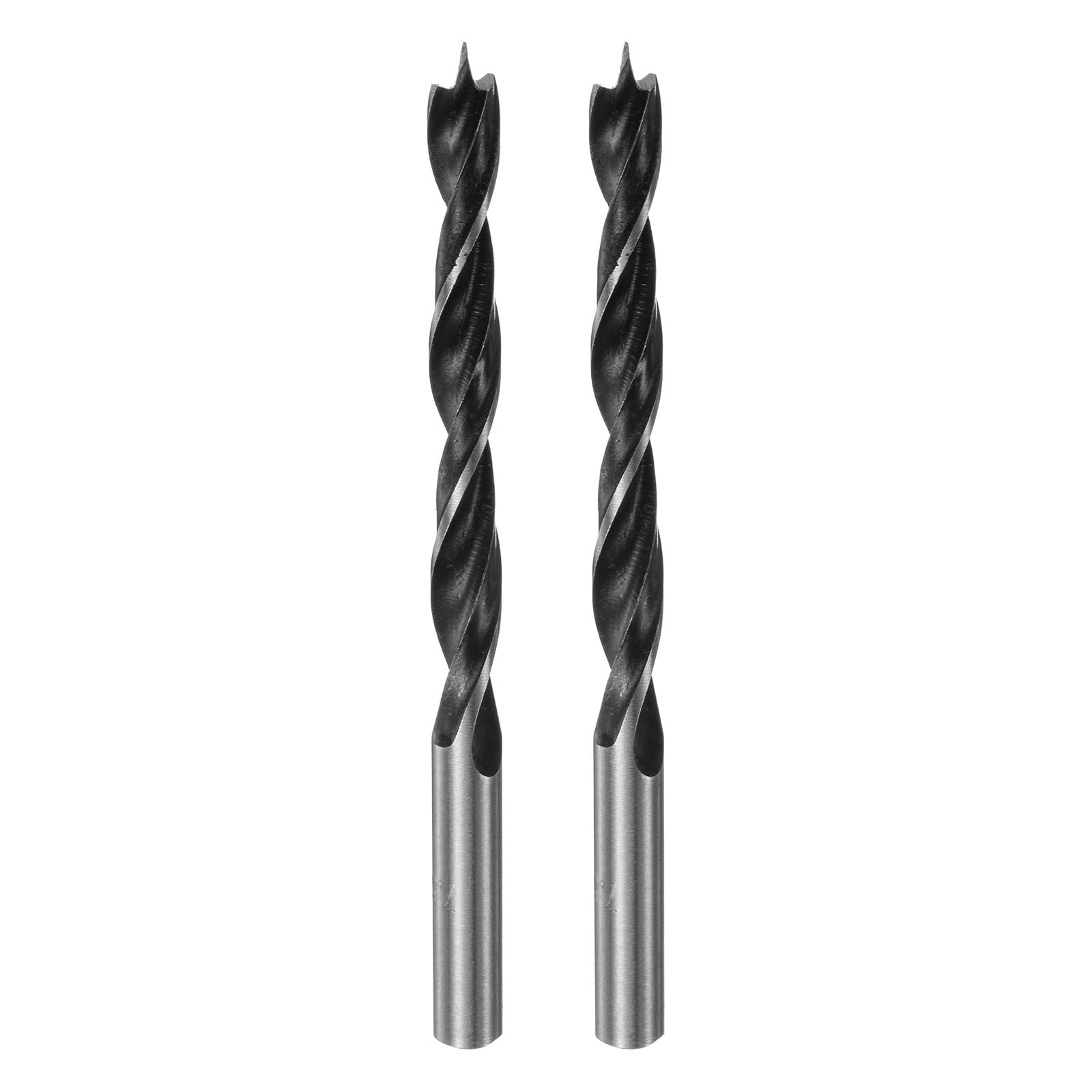QUARKZMAN 2pz Punte Trapano Brad Point 7,5mm(19/64") Dia Dritto Acciaio Tondo Shank Trapano Metrico Brad Point 2,8" Profondità Foratura Trapano a Spirale per Legno Carpenteria Plastica Gomma