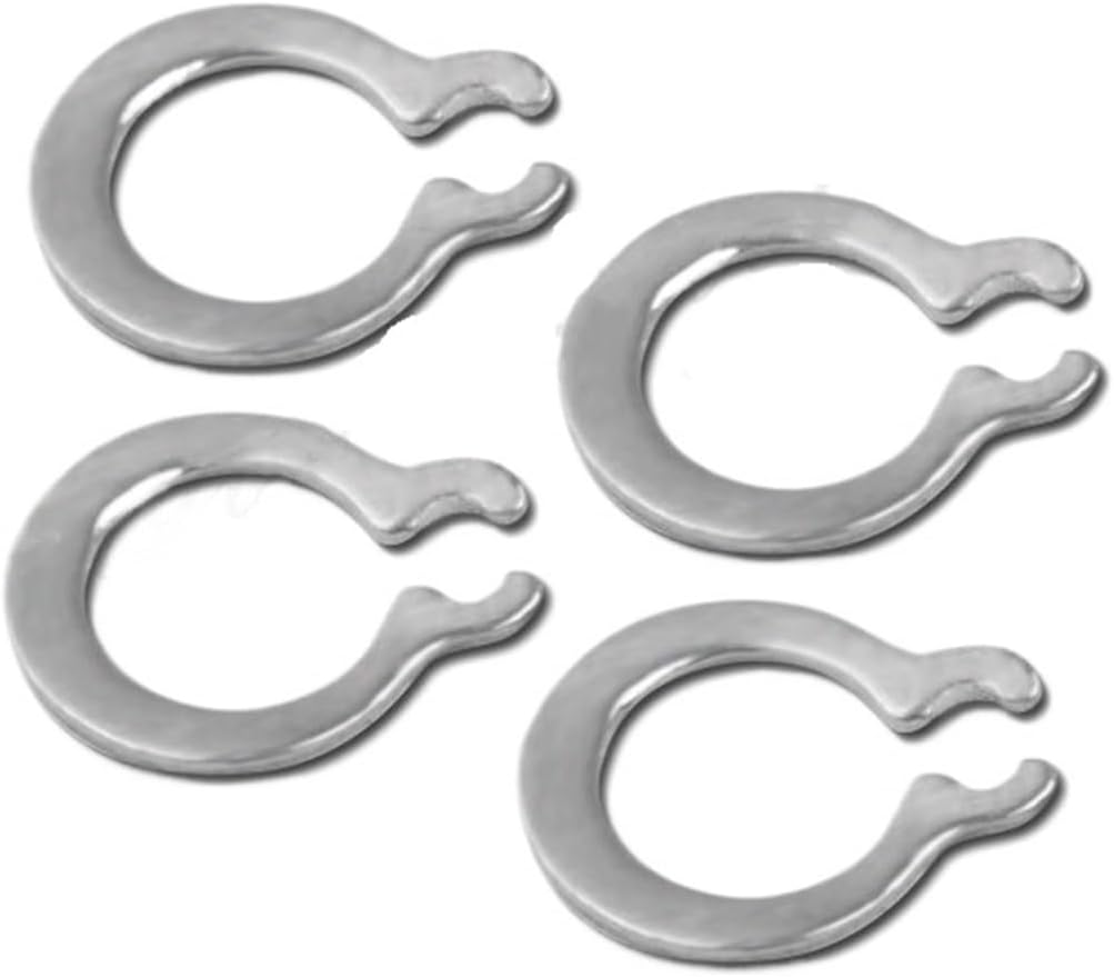 External Snap Ring,Retaining Ring, 50Pcs 3mm 4mm 5mm 6mm 8mm Washer 304 Stainless Steel C-Type Elastic Ring External Circlip Snap Retaining Ring(M5)