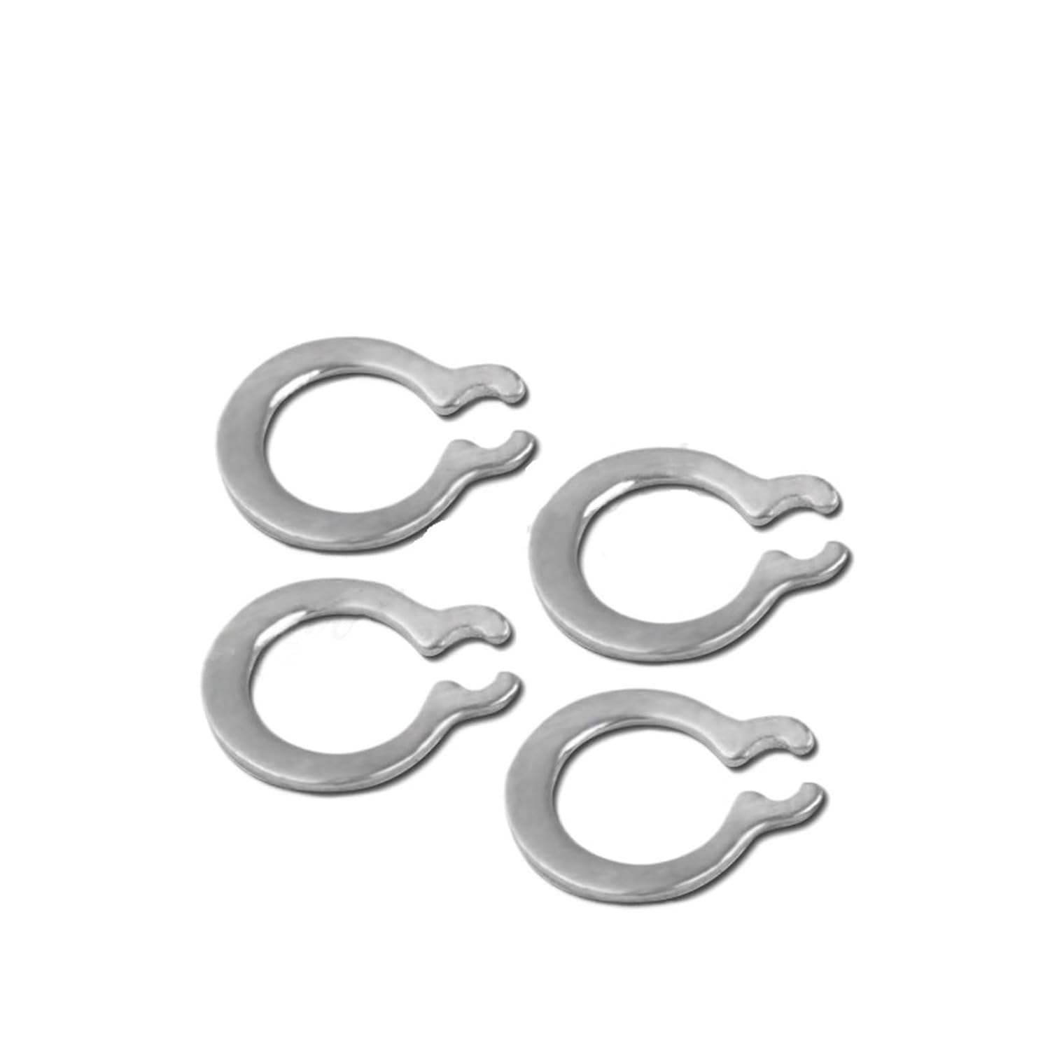 retaining Rings, 50Pcs 3mm 4mm 5mm 6mm 8mm Washer 304 Stainless Steel C-Type Elastic Ring External Circlip Snap Retaining Ring(M6)