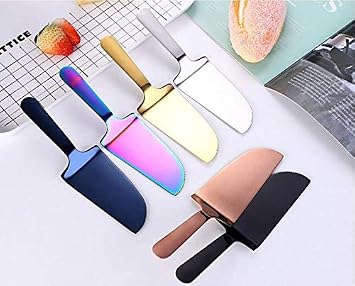 6-Pack Cake Server Pie Pizza Cutter Stainless Steel Spatula - Gold