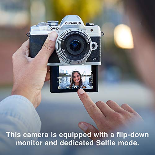 Olympus Om-D E-M10 Mark Iv Silver Body With Silver M.zuiko Digital Ed 14-42Mm F3.5-5.6 Ez Lens Kit #TOP1