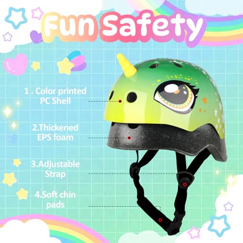 Image of Toddler Kids Bike Helmet, Adjustable and Multi-Sport, 3 Sizes for Ages 1-2-3-5-8-14 Years Child Infant Boys Girls
