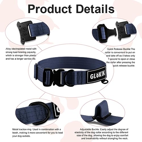 Collar para perro nylon ajustable con hebilla metálica S miniatura 4
