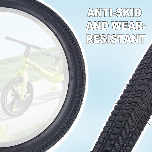 BALINGE 16 Bike tire 2 Pack 16 x 2.125 16 in 16” Bike tire Folding Replacement Tires Fits Most Kids Bikes,BMX Tires 16 inch,Black - 2 Tires