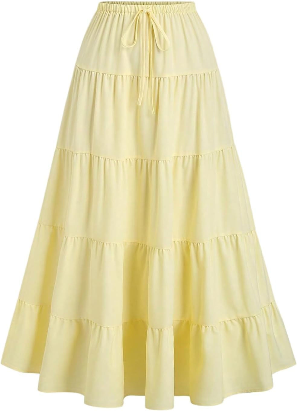 Verdusa Women's Boho Skirt Flowy Flared Ruffle Summer Long Maxi Skirts Going Out Outfits