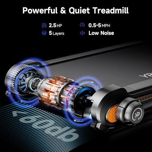 YPOO Incline Foldable Treadmill,Treadmills for Home Use,Walking Pad Treadmill with Incline,Walking Pad with Handle Bar 300 Lbs PortableTreadmills with LED Display & Remote Control & APP - Thumbnail 3