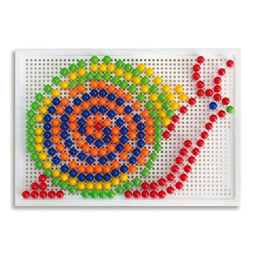 Quercetti 0952 Quercetti-0952 FC Portable Large d.10, Kids' Mosaic Kits-STEAM Toy, Multicolored