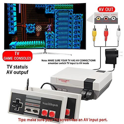 Fougeitts Retro Game Console,Game Consoles With Built In Games, Mini Classic Game System Built-In 620 Classic Handheld Games With 2 Nes Classic Controllers, #TOP5